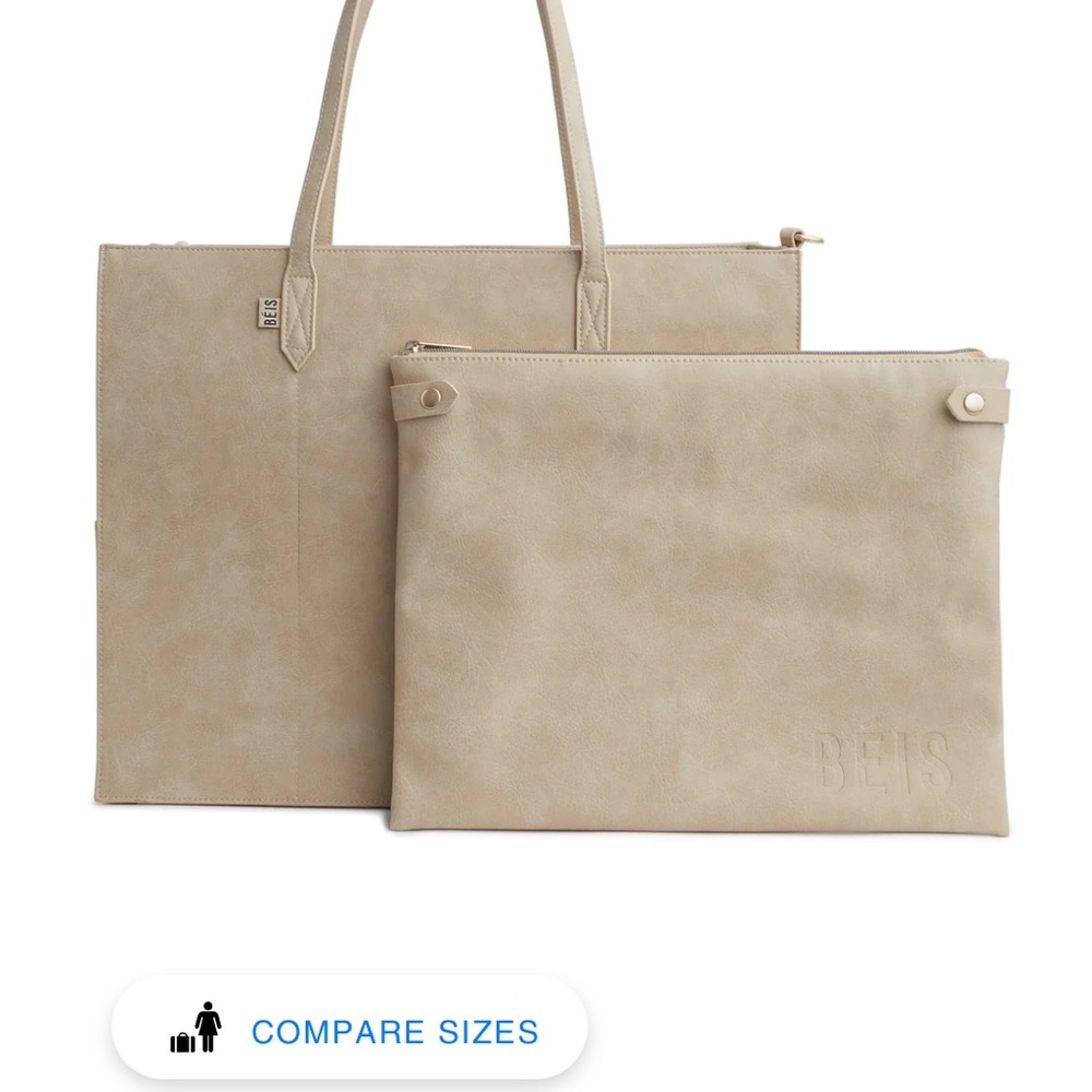 Beis Large Work Tote in pale pink